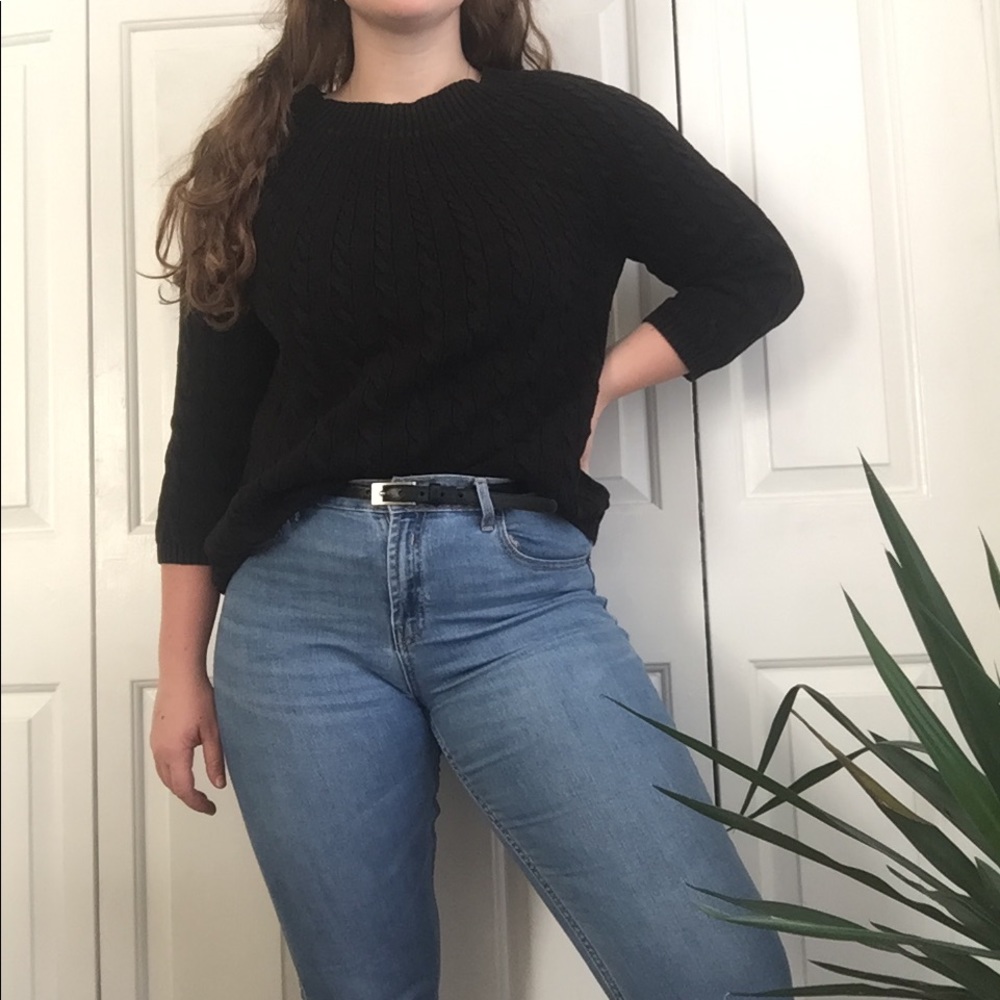 Black Talbots Knit Sweater